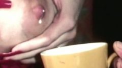 Wet Nurse Lactating In Coffee (Requested)