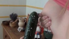 Squirting Breastmilk On A Cucumber
