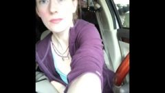 Nubile Public Car Fun Cunt And Breastmilk Play, Almost Got Caught!